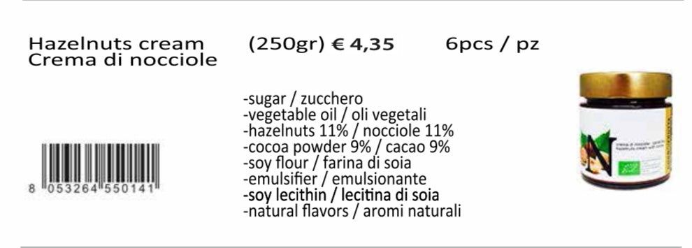 Crema Di Nocciole (6 vasetti da 250g)