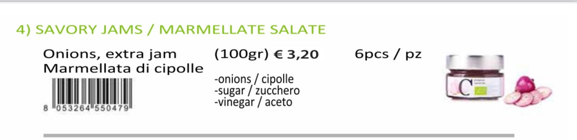 Marmellata di cipolla caramellata 6 vasetti